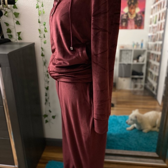INC Women's Velour set zip hoodie & High-Rise Flare-Leg Pants Set. - Picture 6 of 7